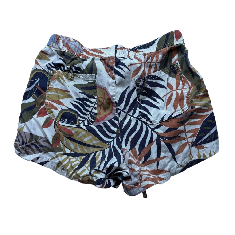 C&C California Tropical Leaf Print Lyocell Shorts Elastic Waist Womens Med #220 - Picture 2 of 6